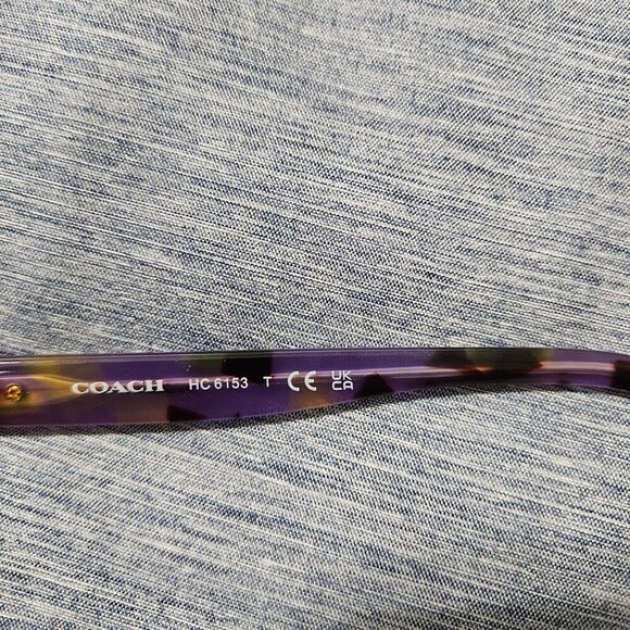 Coach 6153 Purple Tortoise Eyeglass Frames - Picture 11 of 14